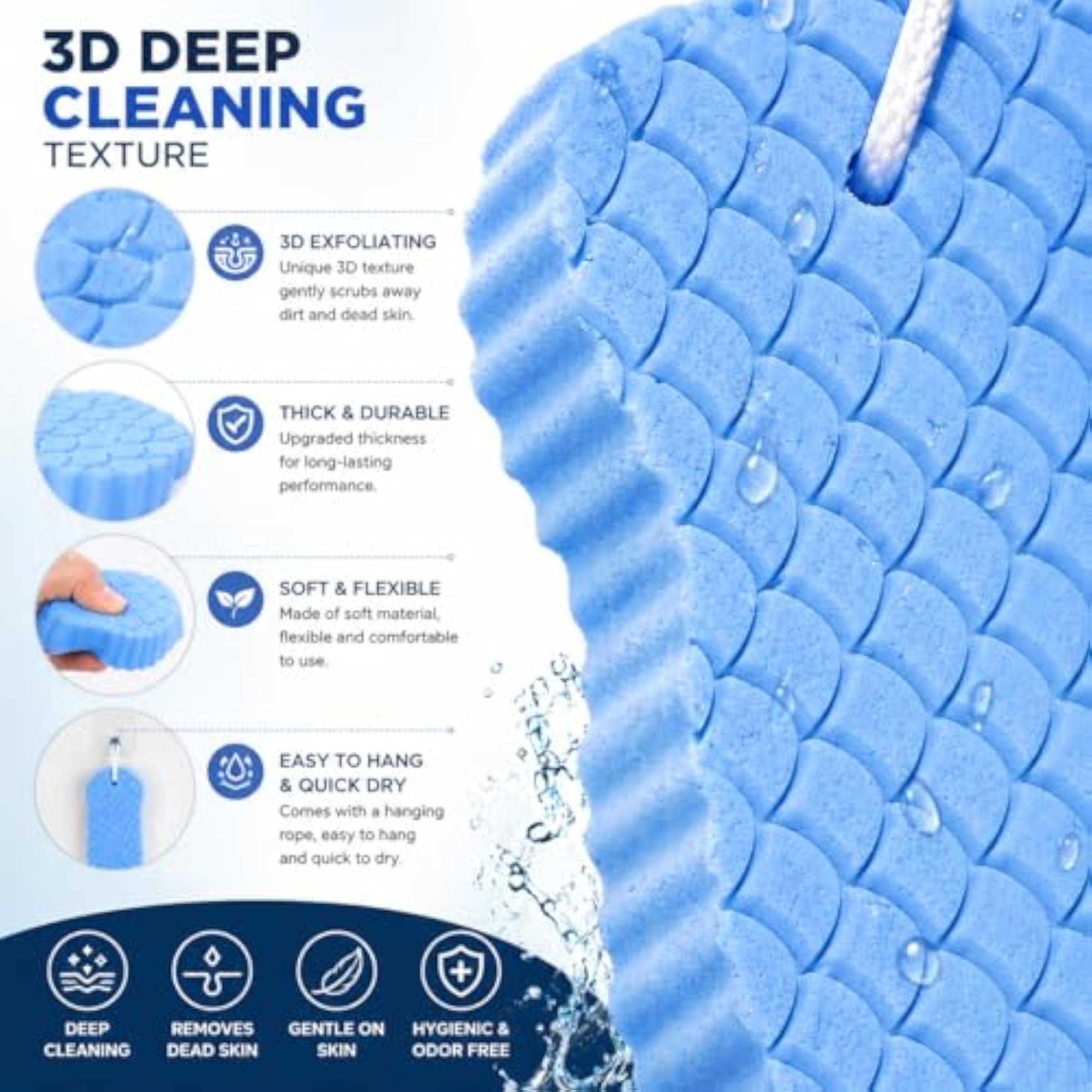 Premium Silicone Body Scrubber for Bath